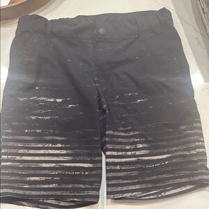 Art Class Black Swim Trunks with Edgy Distressed Design